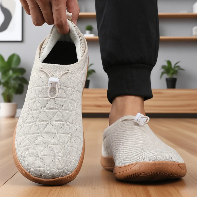 Minimalist Mesh Walking Shoes with Quick Toggle Lace