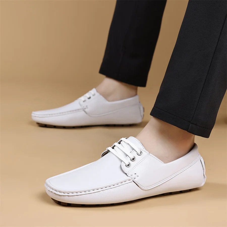 Men's Two-Tone PU Leather Casual Loafers