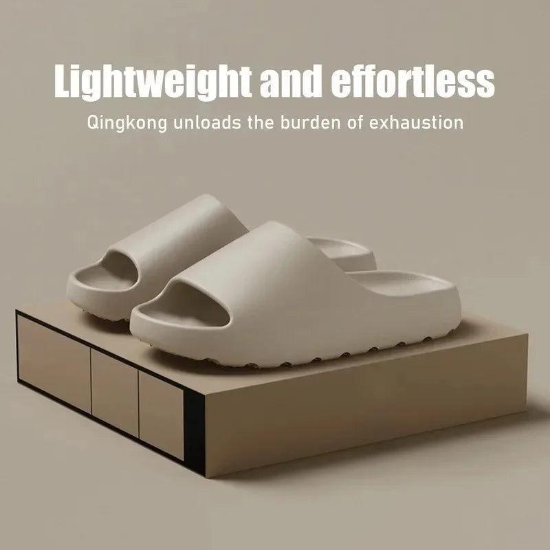 Thick Sole Cloud Slippers with Ergonomic Support